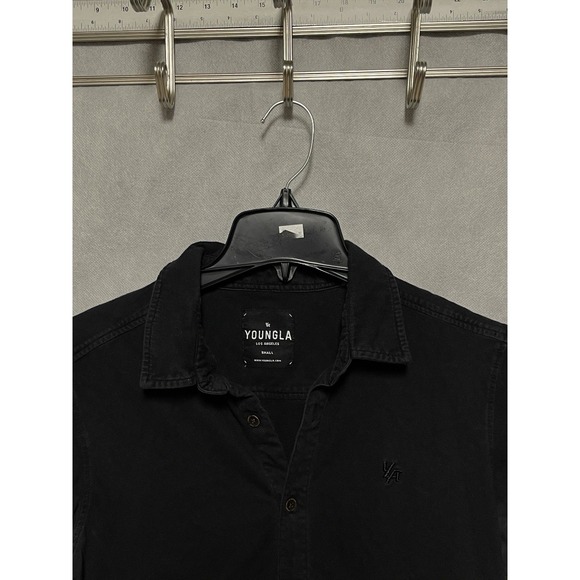 YoungLA Other - Youngla Shirt Men S Black Knit Performance Button Up Short Sleeve Casual Active